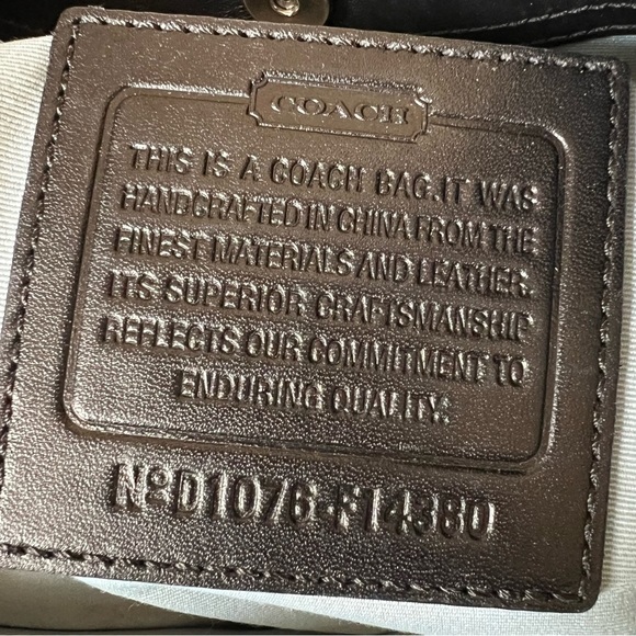 COACH Black Logo Canvas with Patent Leather Trim Shoulder Kiss-lock Satchel - Picture 7 of 12